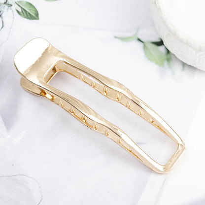 Simple Style Irregular Metal Plating Hair Clip Hair Claws