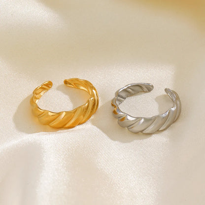 Simple Style Irregular Stainless Steel Plating 18k Gold Plated Open Rings