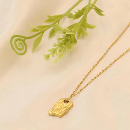 Simple Style Irregular Stainless Steel Plating 18k Gold Plated Pendant Necklace