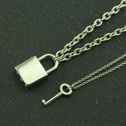 Simple Style Key Lock Alloy Men'S Pendant Necklace