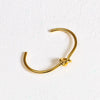Simple Style Knot Titanium Steel Plating 18k Gold Plated Bangle
