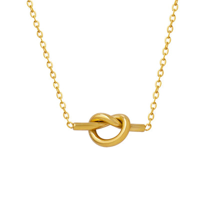 Simple Style Knot Titanium Steel Plating 18k Gold Plated Necklace