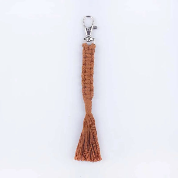 Simple Style Korean Style Solid Color Cotton Unisex Bag Pendant Keychain