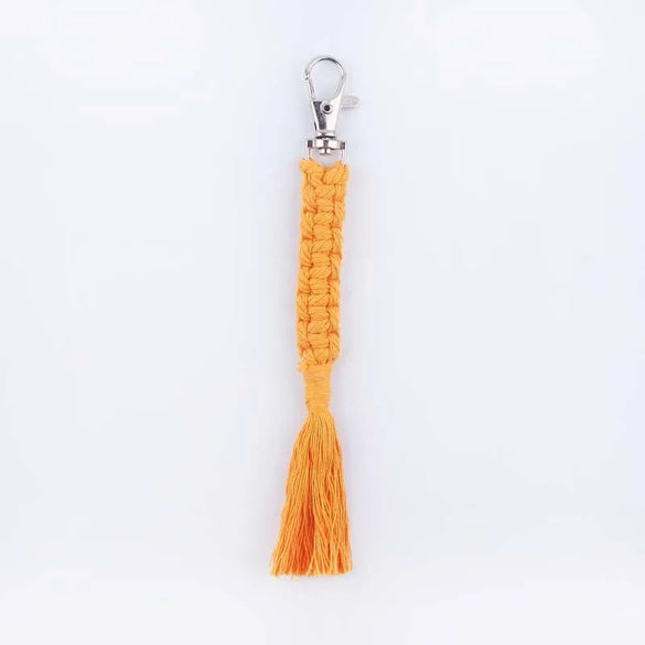 Simple Style Korean Style Solid Color Cotton Unisex Bag Pendant Keychain