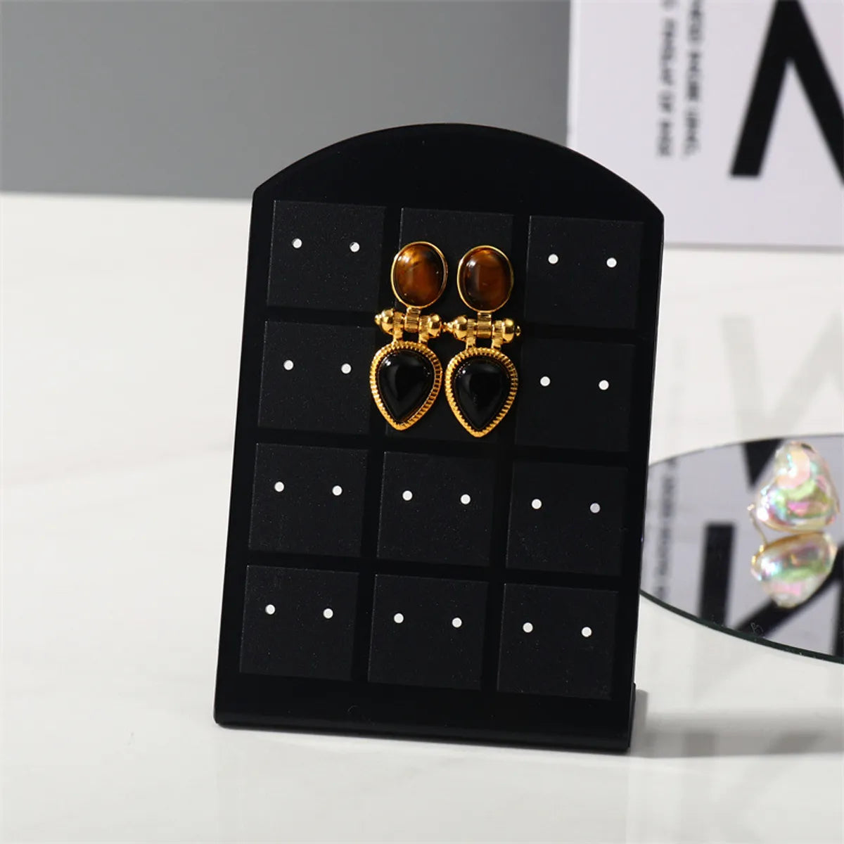 Simple Style L Shape Arylic Jewelry Rack