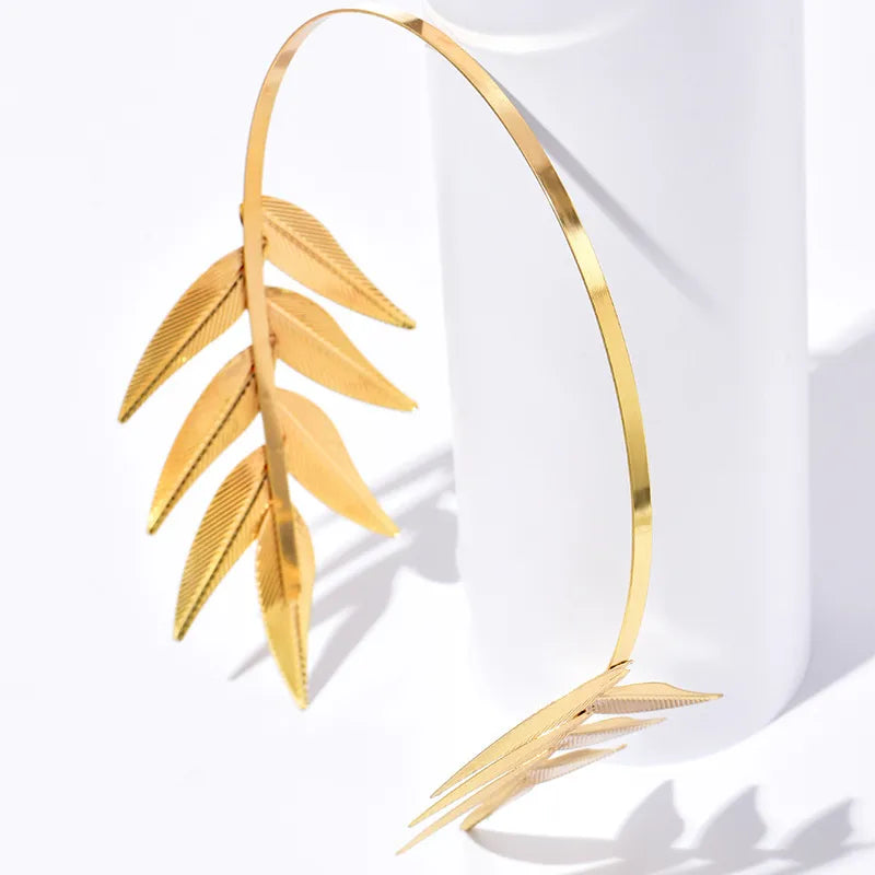 Simple Style Leaf Alloy Hair Band 1 Piece