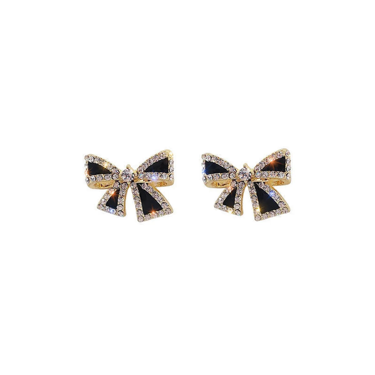 Simple Style Leaf Alloy Inlay Zircon Women's Earrings Ear Studs