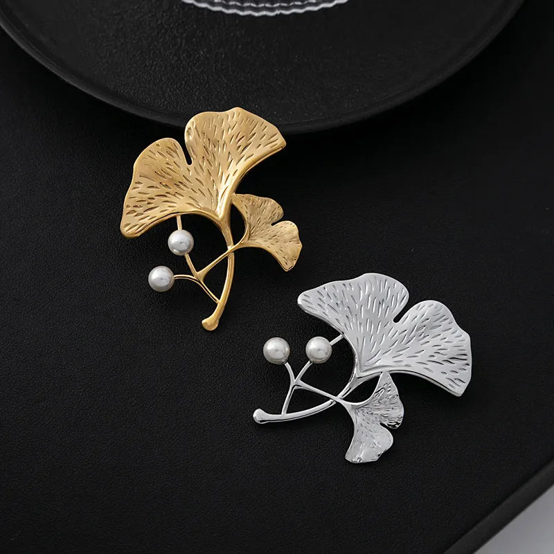 Simple Style Leaf Alloy Plating Women'S Brooches