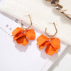 Simple Style Leaf Arylic Plating Gold Plated Women'S Drop Earrings