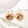 Simple Style Leaf Arylic Plating Gold Plated Women'S Drop Earrings