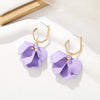 Simple Style Leaf Arylic Plating Gold Plated Women'S Drop Earrings