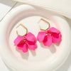 Simple Style Leaf Arylic Plating Gold Plated Women'S Drop Earrings