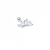 Simple Style Leaf Star Sterling Silver Plating Inlay Zircon Ear Studs 1 Piece