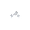 Simple Style Leaf Star Sterling Silver Plating Inlay Zircon Ear Studs 1 Piece