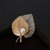 Simple Style Leaves Alloy Inlay Pearl Women'S Brooches 1 Piece