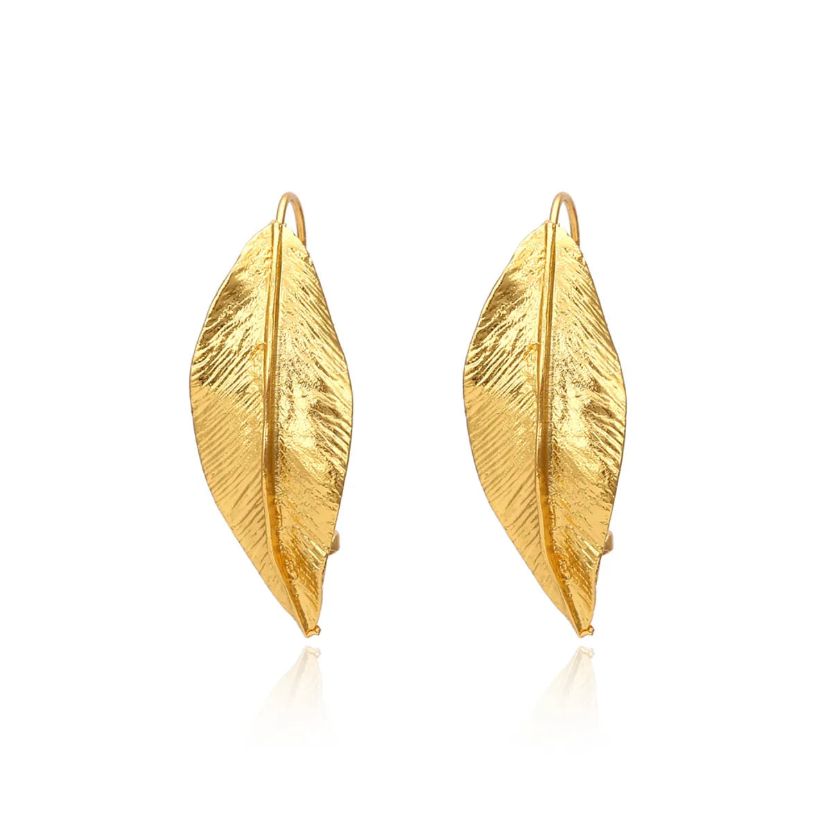 Simple Style Leaves Alloy Plating Women'S Earrings 1 Pair