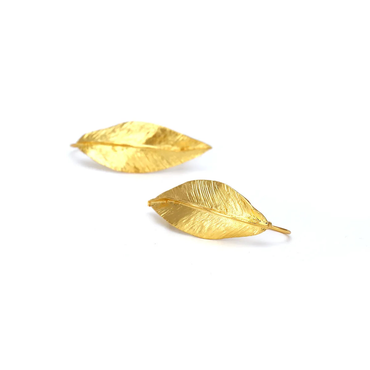 Simple Style Leaves Alloy Plating Women'S Earrings 1 Pair