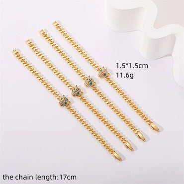 Simple Style Leopard Copper Plating Bracelets 1 Piece