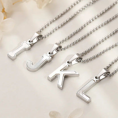 Simple Style Letter 304 Stainless Steel Shell Women'S Pendant Necklace