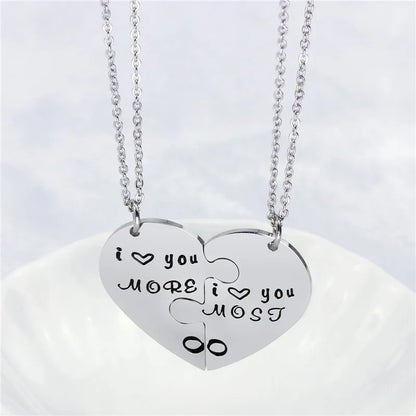 Simple Style Letter 304 Stainless Steel Unisex Pendant Necklace