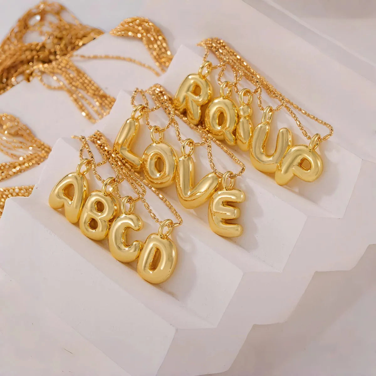 Simple Style Letter Alloy Wholesale Pendant Necklace