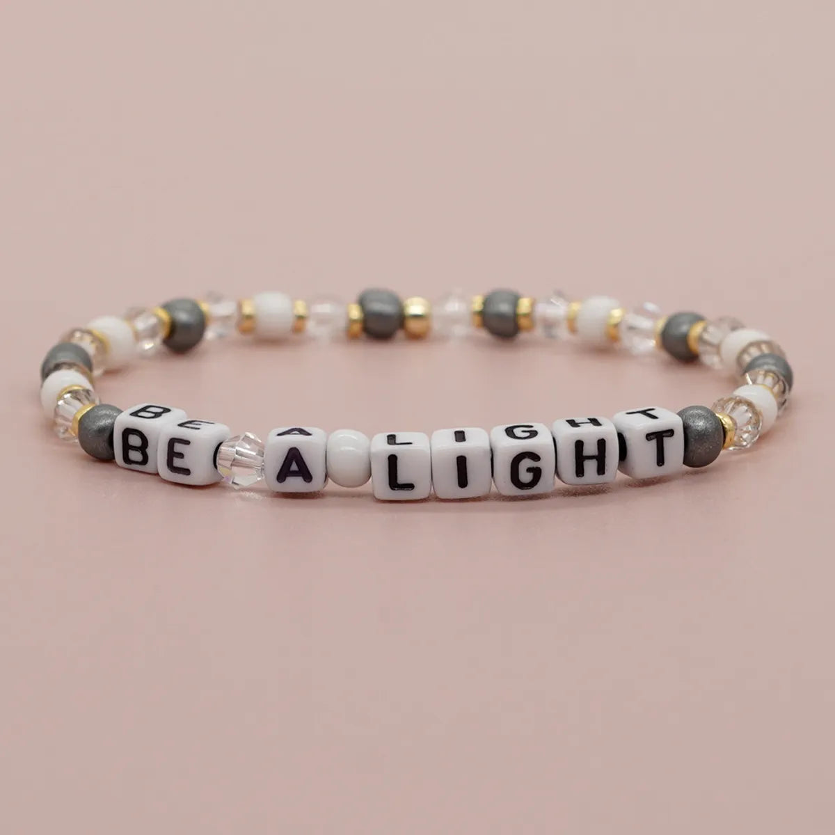 Simple Style Letter Artificial Crystal Beaded Women's Bracelets