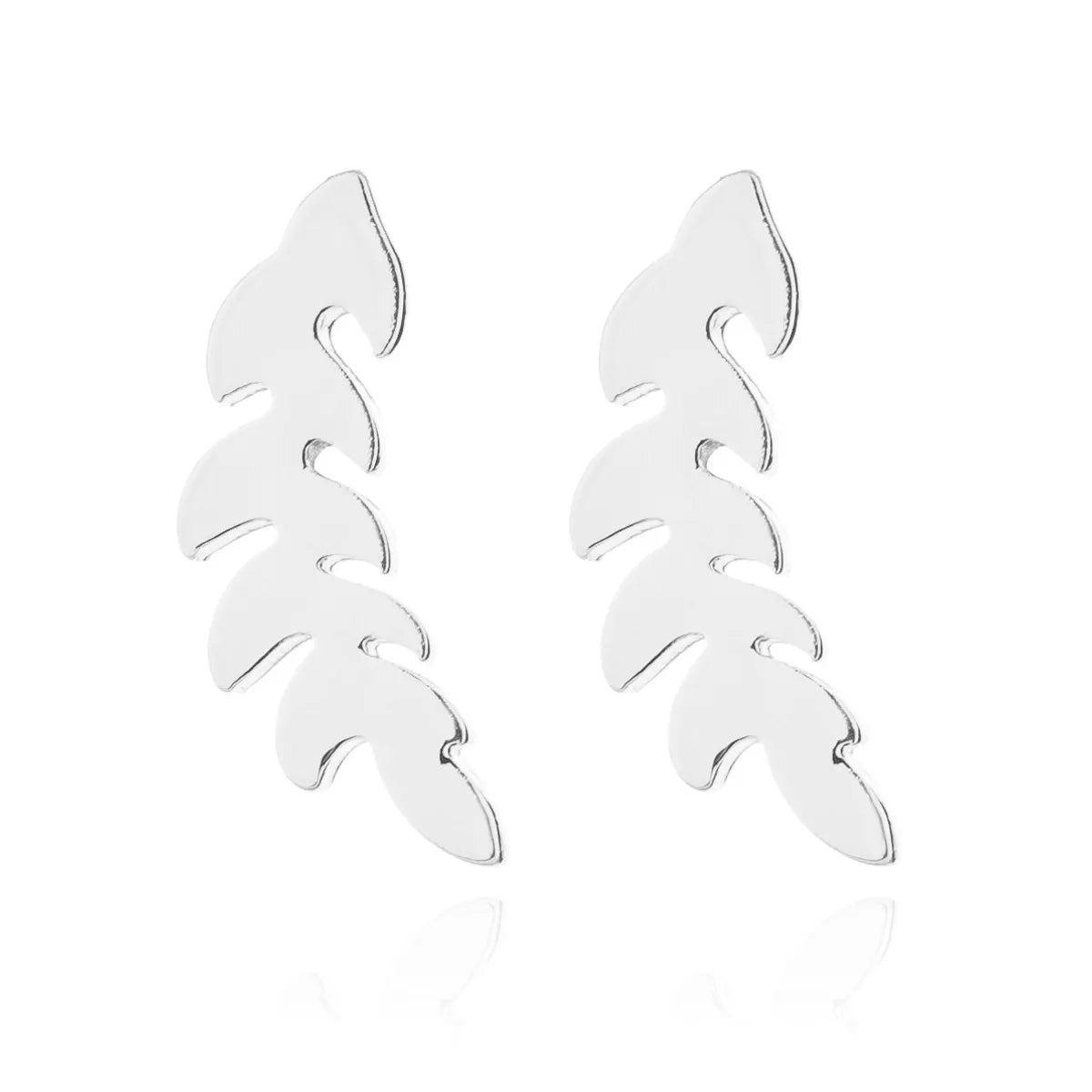 Simple Style Letter Cat Elephant Stainless Steel Plating Hollow Out Ear Studs 1 Pair