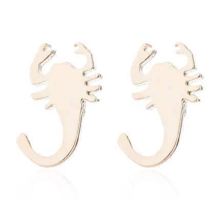 Simple Style Letter Cat Elephant Stainless Steel Plating Hollow Out Ear Studs 1 Pair