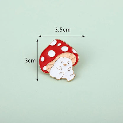 Simple Style Letter Cat Mushroom Alloy Enamel Unisex Brooches