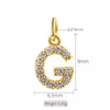 Simple Style Letter Copper Plating Inlay Zircon Charms Jewelry Accessories