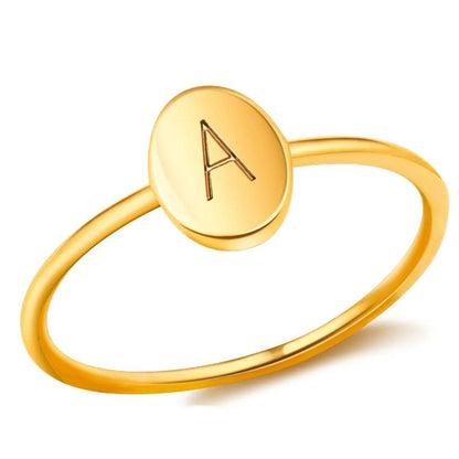 Simple Style Letter Copper Plating Rings