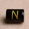 1 Piece Glass Letter Satin Beads