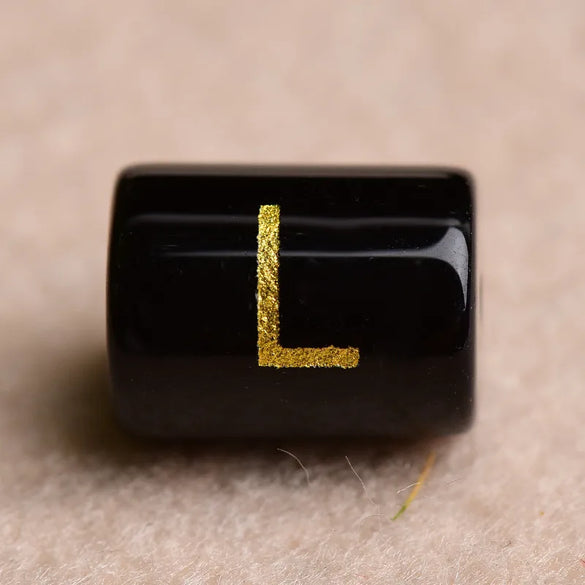 1 Piece Glass Letter Satin Beads