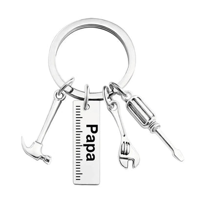 Simple Style Letter Hammer Metal Men'S Bag Pendant Keychain