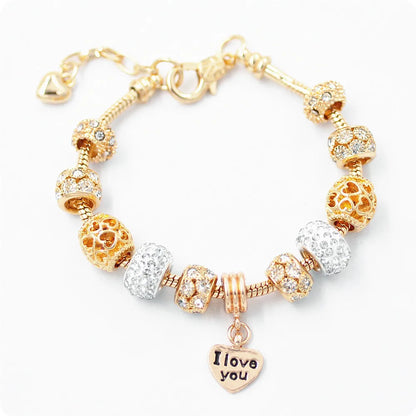 Simple Style Letter Heart Shape Diamond Alloy Wholesale Bracelets