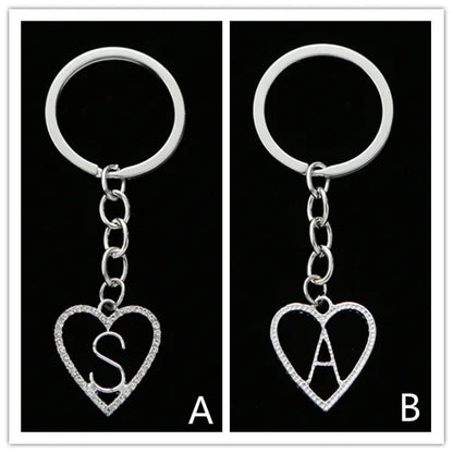 Simple Style Letter Heart Shape Stainless Steel Bag Pendant Keychain