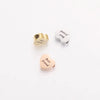 1 Piece Stainless Steel 18K Gold Plated Letter Customization Laser Engraving Heart Shape Polished Beads