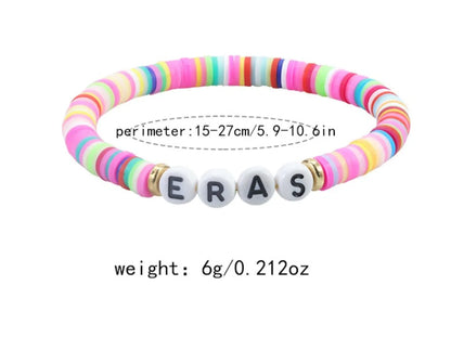 Simple Style Letter Number Soft Clay Beaded Unisex Bracelets