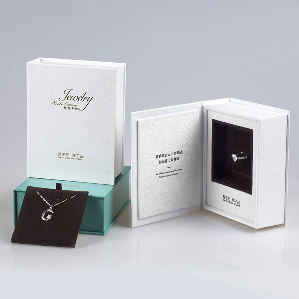 Simple Style Letter Paper Jewelry Boxes