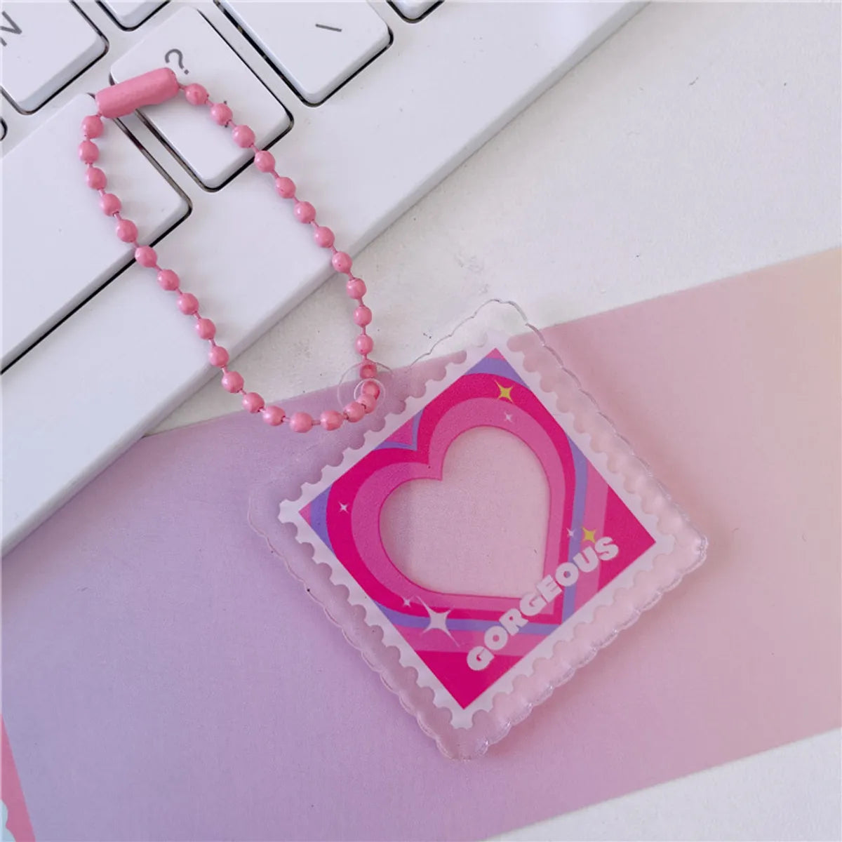 Simple Style Letter Plastic Printing Women'S Keychain