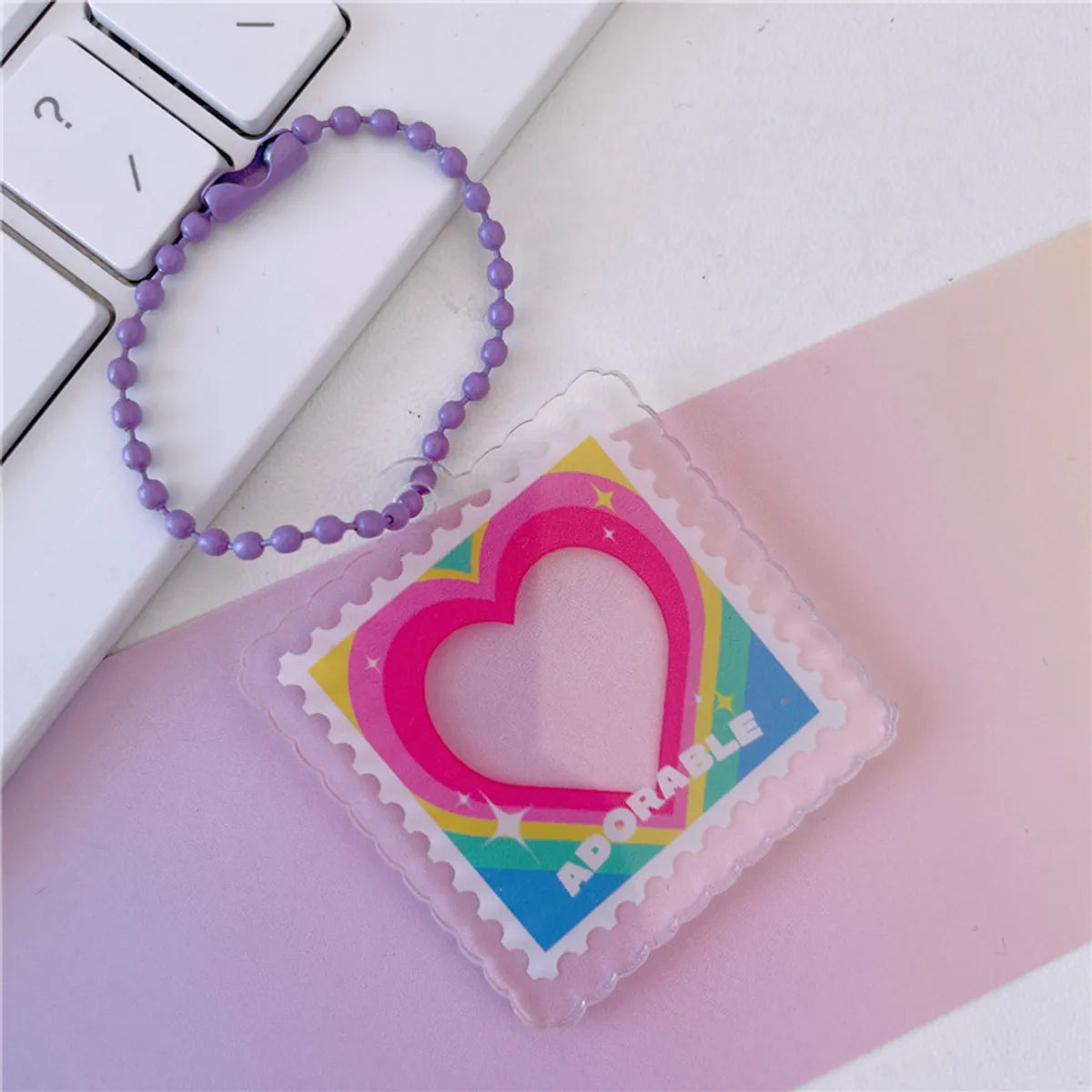 Simple Style Letter Plastic Printing Women'S Keychain