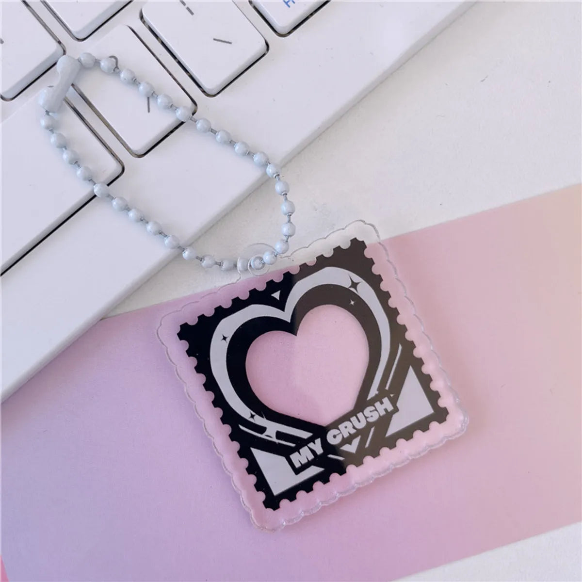 Simple Style Letter Plastic Printing Women'S Keychain