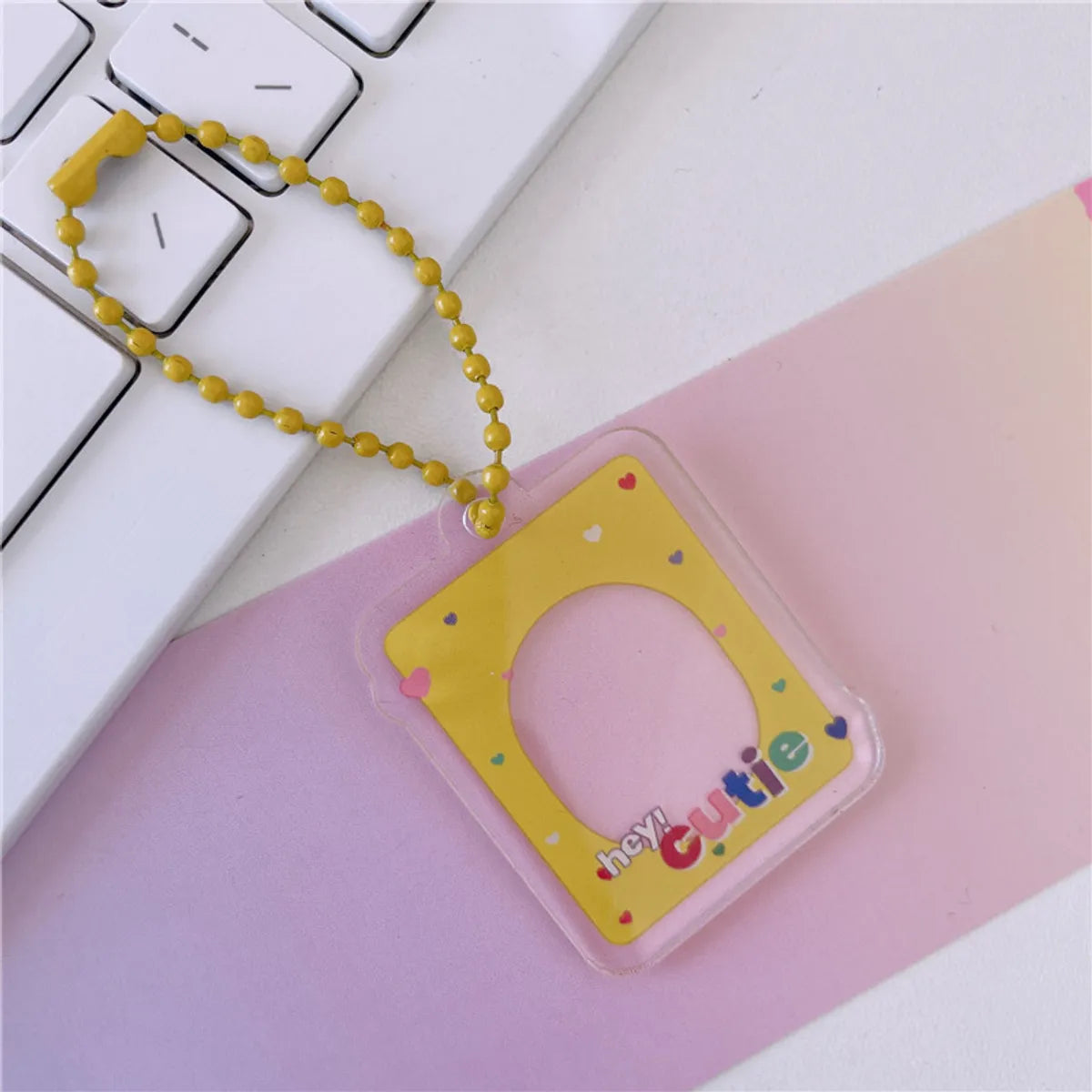 Simple Style Letter Plastic Printing Women'S Keychain