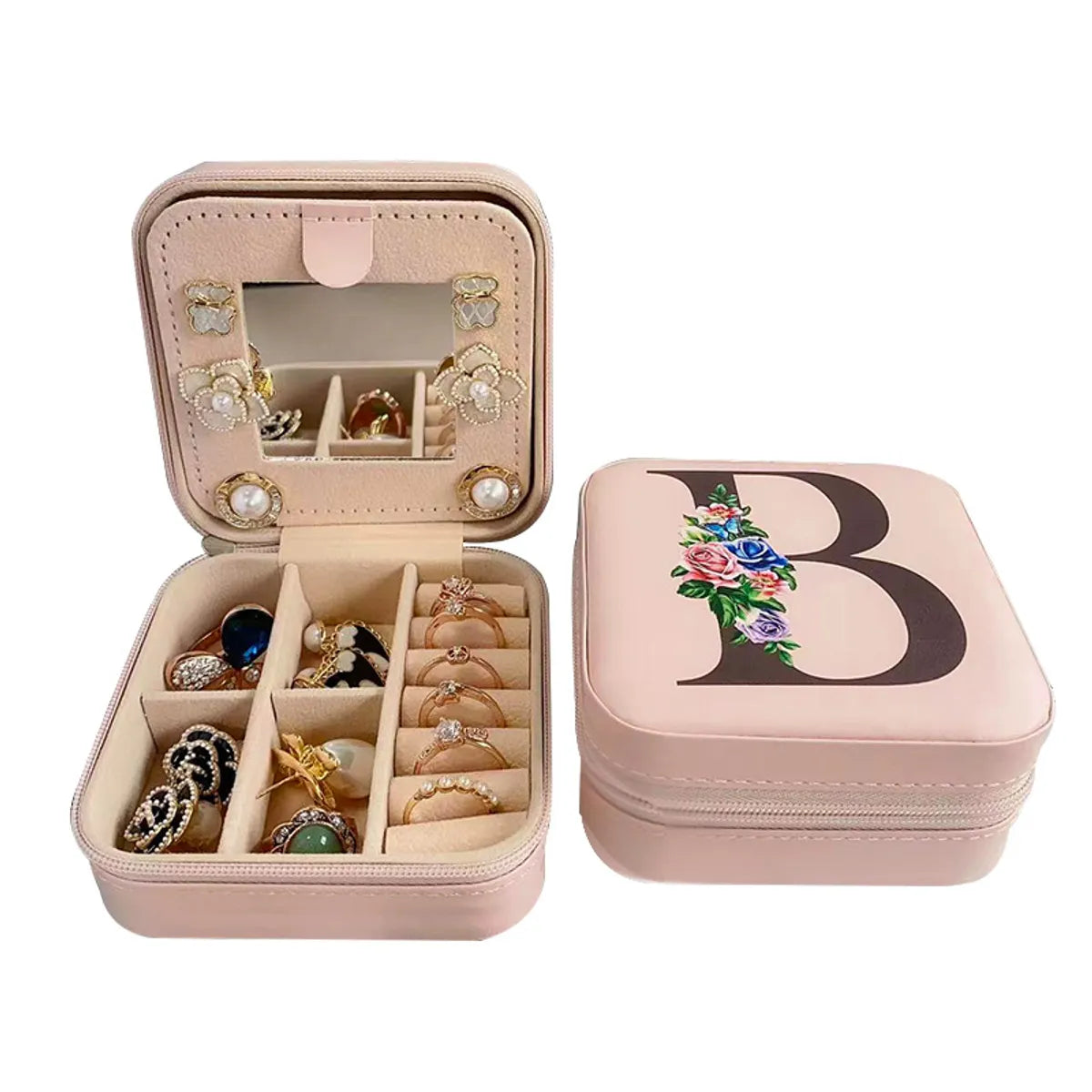 Simple Style Letter Pu Leather Wholesale Jewelry Boxes