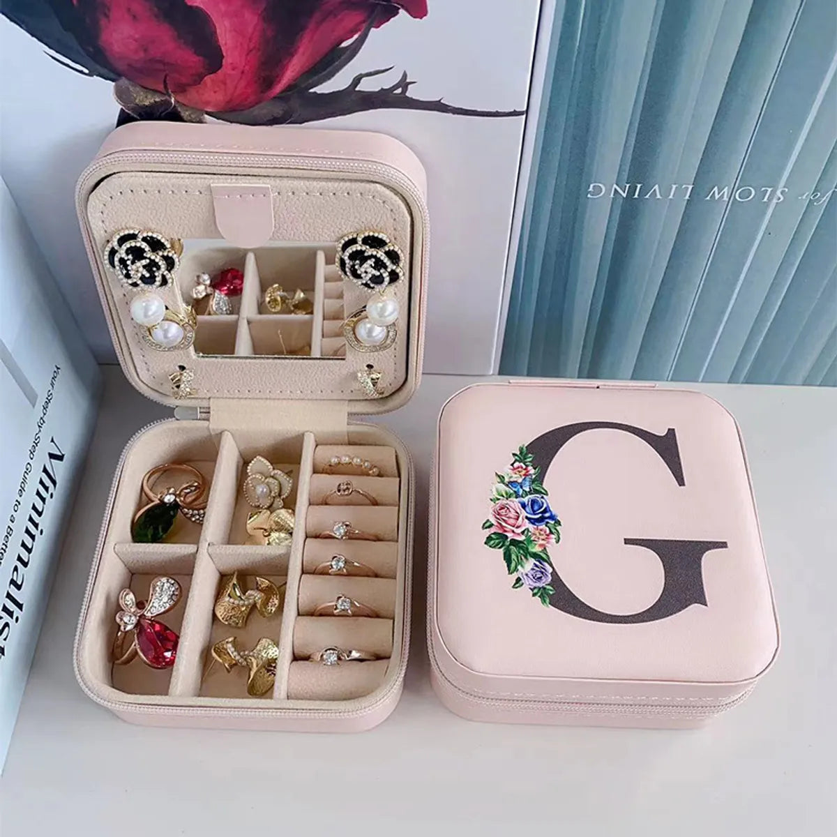 Simple Style Letter Pu Leather Wholesale Jewelry Boxes