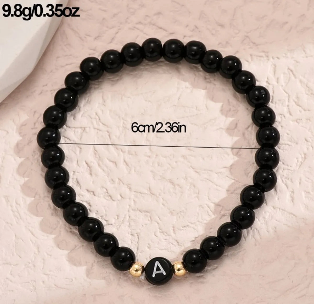 Simple Style Letter Resin Beaded Women's Bracelets