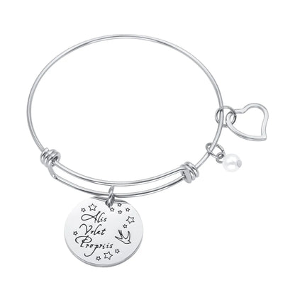 Simple Style Letter Stainless Steel None Bangle In Bulk