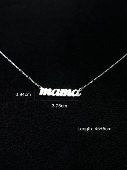 Simple Style Letter Stainless Steel Carving Necklace