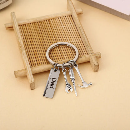 Simple Style Letter Stainless Steel Father'S Day Women'S Men'S Bag Pendant Keychain