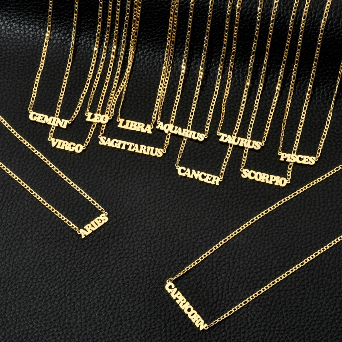 Simple Style Letter Stainless Steel Gold Plated Necklace